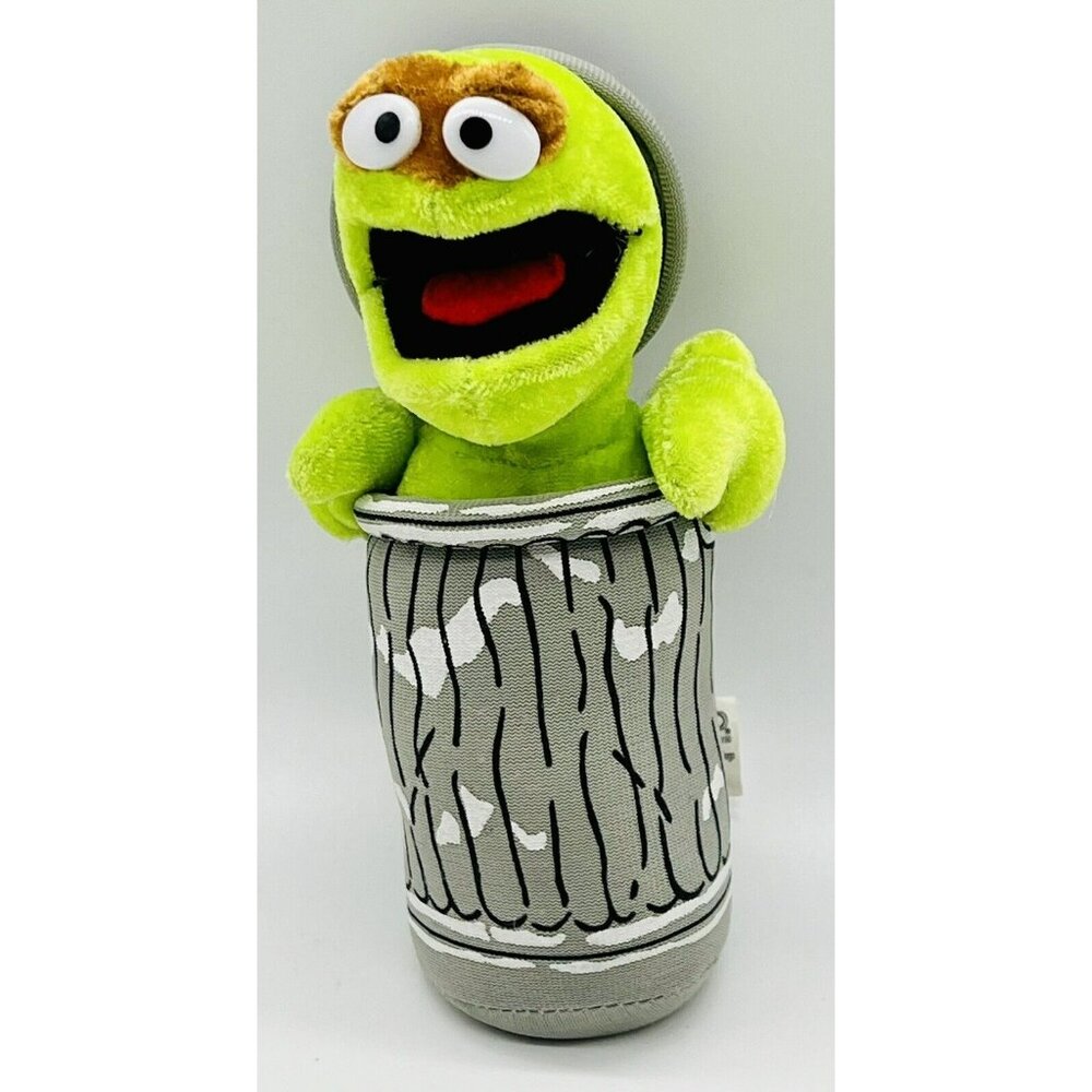Sesame Street Muppet Oscar The Grouch Plush In Garbage Can 7 inch Nanco‎